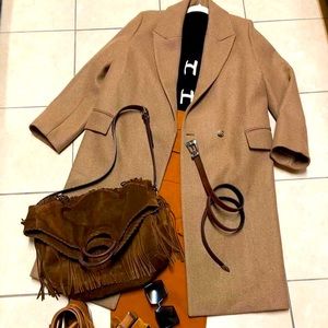 Beige long WOOL COAT! Brand new.
